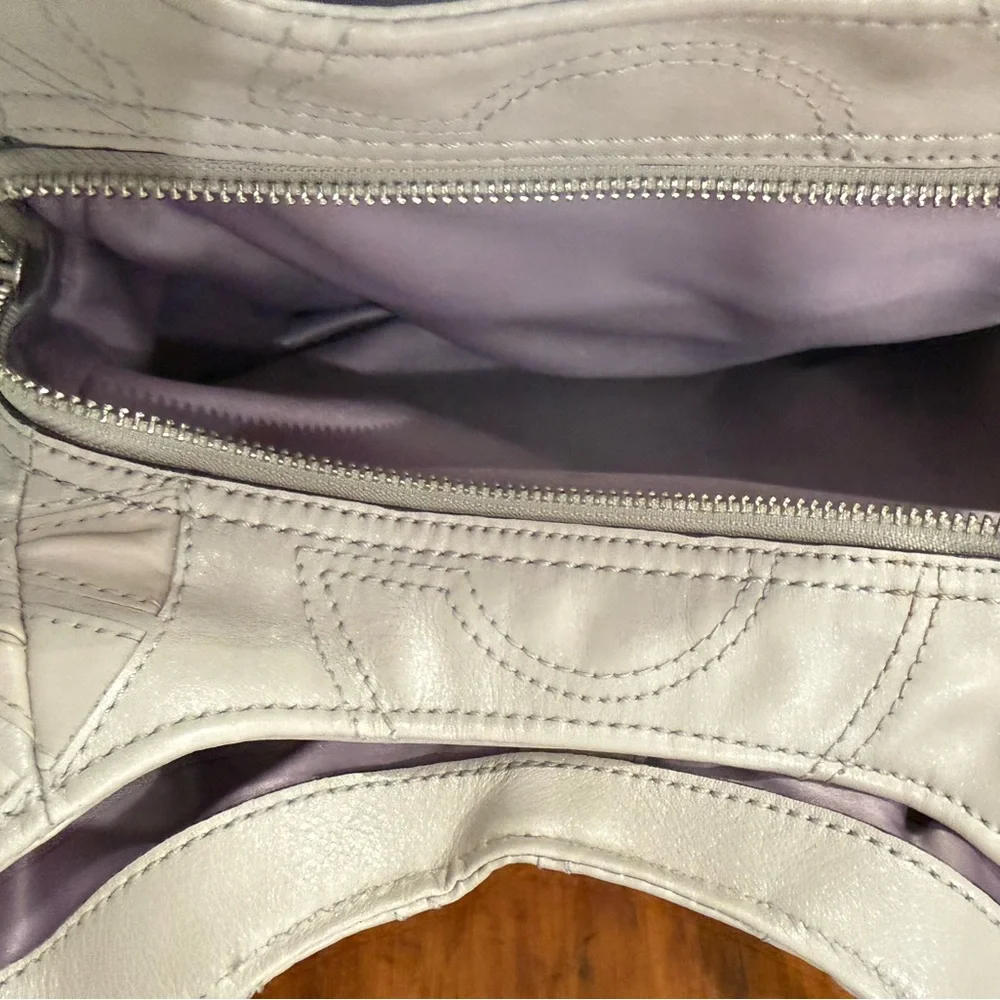 Coach White Leather Hobo Satchel
